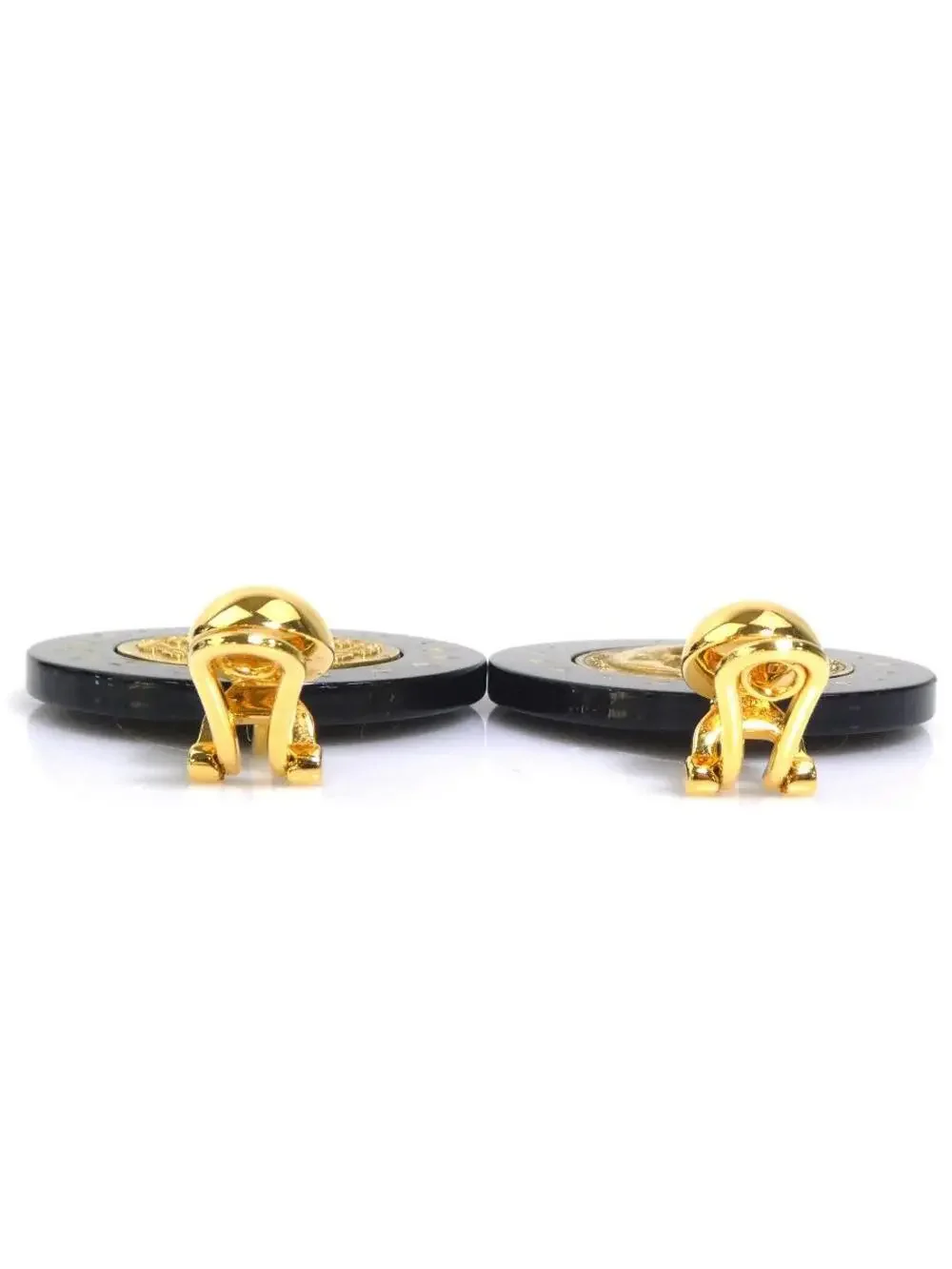 Auth Prada Earrings Black/Gold #280445P25B